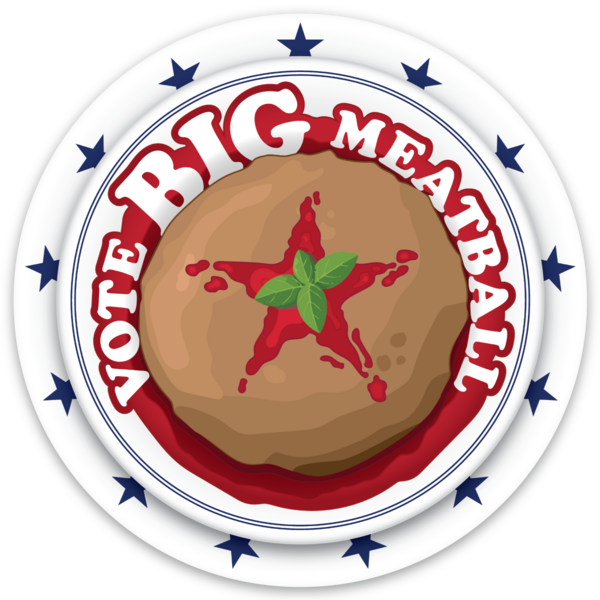 Vote Big Meatball Sticker
