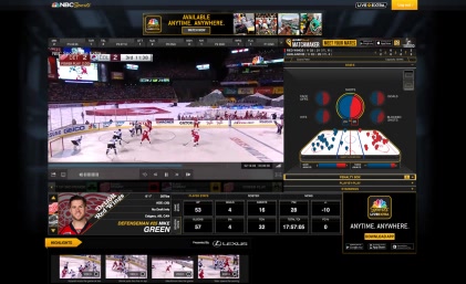 NHL Streaming Companion NBC Sports Live Extra UI
